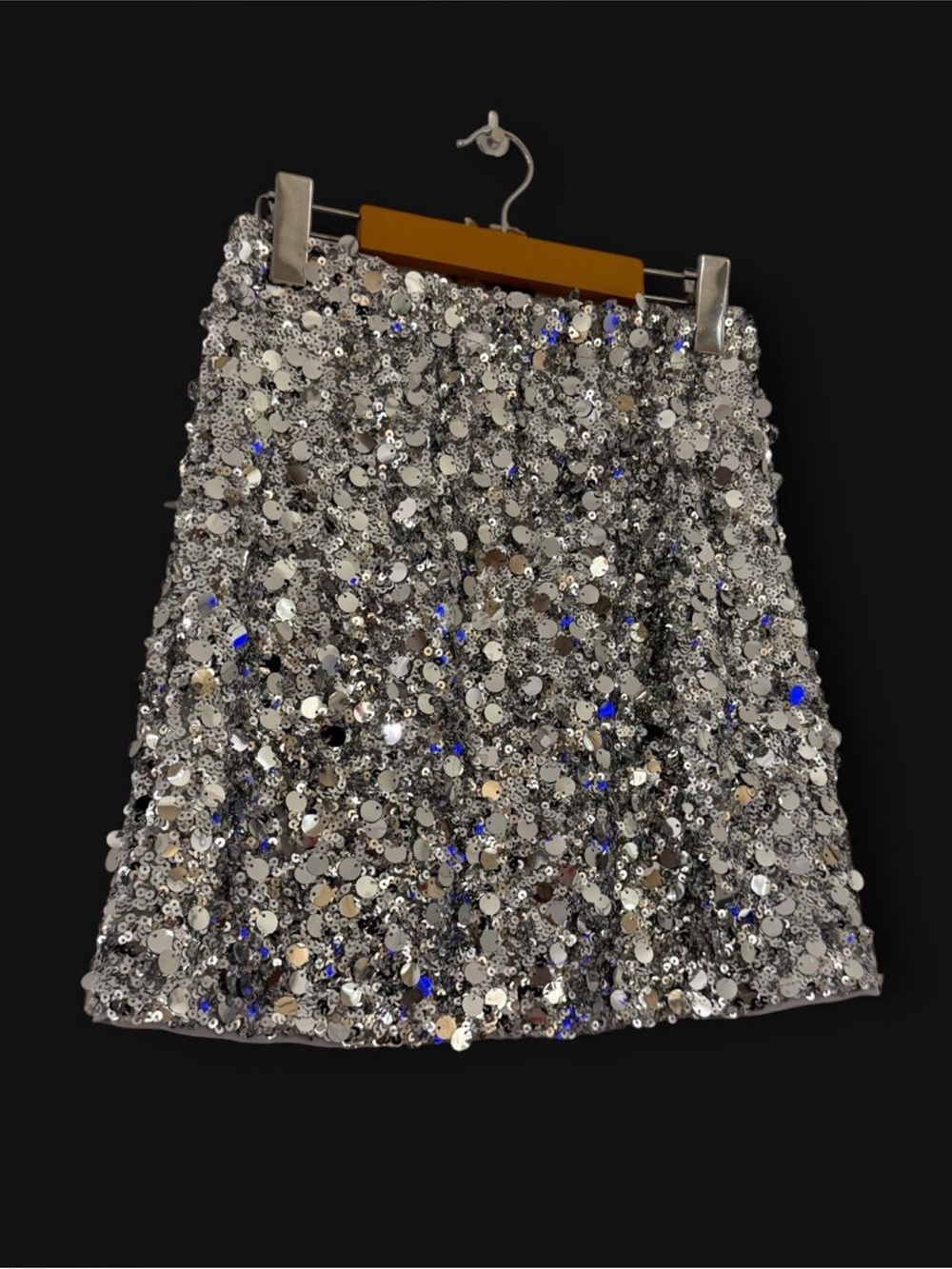 Silver Sequin Mini Skirt 🪩